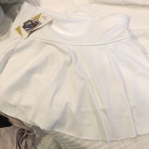 White tennis skirt